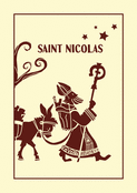 Saint Nicolas en promenade avec son &acirc;ne